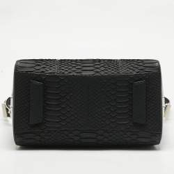 Givenchy Black Python and Patent Leather Small Antigona Satchel