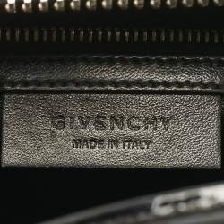 Givenchy Black Python and Patent Leather Small Antigona Satchel