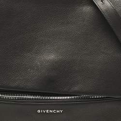 Givenchy Black Leather Pandora Flap Top Handle Bag