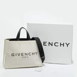 Givenchy Beige/Black Canvas Medium G Tote