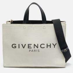 Givenchy Beige/Black Canvas Medium G Tote