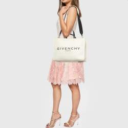 Givenchy Beige/Black Canvas Medium G Tote
