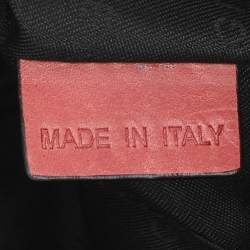 Pre Owned Givenchy Coral Pink Leather Tassel Pocket Chain Baguette Bag