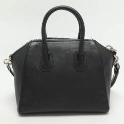 Pre Owned Givenchy Black Leather Mini Antigona Satchel