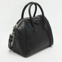 Pre Owned Givenchy Black Leather Mini Antigona Satchel