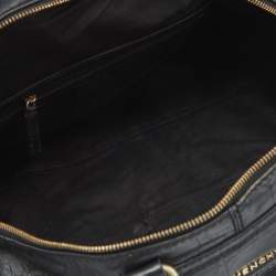 Pre Owned Givenchy Black Croc Embossed Leather Satchel