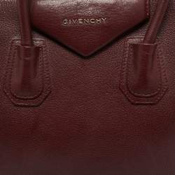 Pre Owned Givenchy Burgundy Leather Medium Antigona Satchel