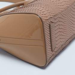 مملوكة مسبقًا حقيبة ساتشل جيفنشي أنتيغونيا  جلد بيثون و لامع بلونين بيج صغيرة