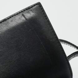 Pre Owned Givenchy Black Python and Patent Leather Mini Pandora Box Crossbody Bag