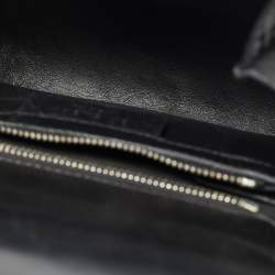 Pre Owned Givenchy Black Python and Patent Leather Mini Pandora Box Crossbody Bag