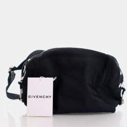 Pre Owned Givenchy Pandora Black Nylon Shoulder Bag
