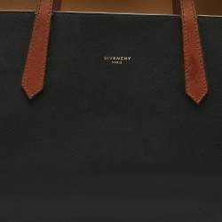 Pre Owned Givenchy Black Leather GV Shopper Tote