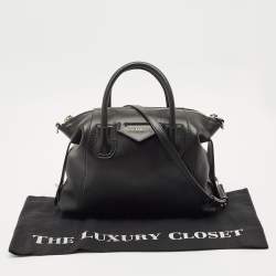 Pre Owned Givenchy Black Leather Small Soft Antigona Satchel