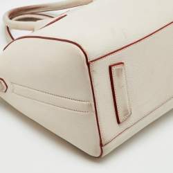 Pre Owned Givenchy White Leather Small Antigona Satchel