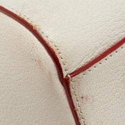 Pre Owned Givenchy White Leather Small Antigona Satchel