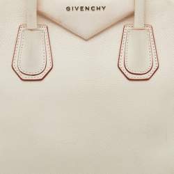 Pre Owned Givenchy White Leather Small Antigona Satchel
