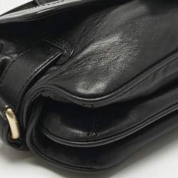 Pre Owned حقيبة كتف جيفنشي جلد سوداء بغطاء