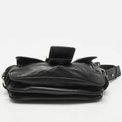 Pre Owned حقيبة كتف جيفنشي جلد سوداء بغطاء