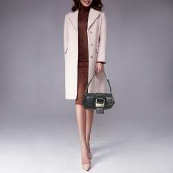 Pre Owned حقيبة كتف جيفنشي جلد سوداء بغطاء