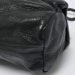 Pre Owned Givenchy Black Leather Pandora Wristlet Clutch