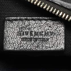 Pre Owned Givenchy Black Leather Pandora Wristlet Clutch