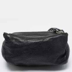 Pre Owned Givenchy Black Leather Pandora Wristlet Clutch