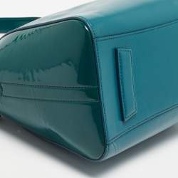 Pre Owned Givenchy Green Patent and Leather Small Antigona Satchel