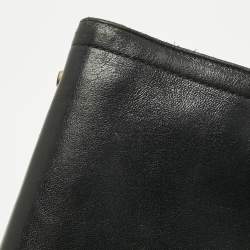 Pre Owned Givenchy Black Leather Vintage Kisslock Tote