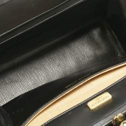 Pre Owned Givenchy Black Leather Vintage Kisslock Tote