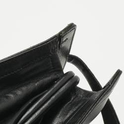 Pre Owned Givenchy Black Leather Vintage Kisslock Tote