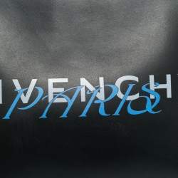 Pre Owned Givenchy Black Leather Logo Zip  Flat Pouch