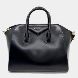 Pre Owned Givenchy Black Leather Antigona Medium