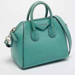 Pre Owned Givenchy Aqua Leather Mini Antigona Satchel