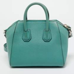 Pre Owned Givenchy Aqua Leather Mini Antigona Satchel