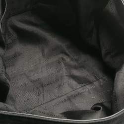 Pre Owned Givenchy Black Logo Jacquard Fabric and Leather Double Flap Satchel