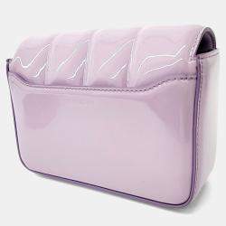 Pre Owned Givenchy Purple Patent Leather 4G Shoulder Bag Small