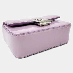 Pre Owned Givenchy Purple Patent Leather 4G Shoulder Bag Small