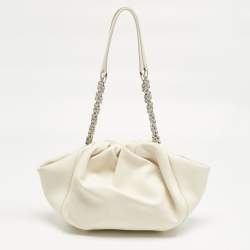 Pre Owned Givenchy White Leather Kenny Shoulder Bag