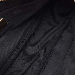 Pre Owned Givenchy Black/Grey Monogram Canvas and Leather Tassel Shoulder Bag