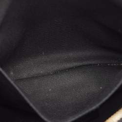 Pre Owned Givenchy Black 4G Embroidered Canvas Wristlet Pouch
