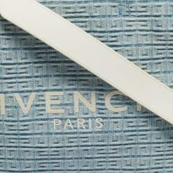 Pre Owned Givenchy Blue/Cream 4G Denim and Leather Medium Tote