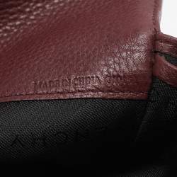 Pre Owned Givenchy Burgundy Nylon Monogram and Leather Continental Wallet