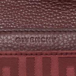 Pre Owned Givenchy Burgundy Nylon Monogram and Leather Continental Wallet