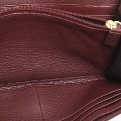 Pre Owned Givenchy Burgundy Nylon Monogram and Leather Continental Wallet