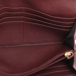 Pre Owned Givenchy Burgundy Nylon Monogram and Leather Continental Wallet