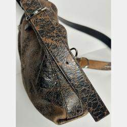 Pre Owned Givenchy Voyou Crossbody bag in Crackled Leather