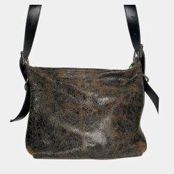 Pre Owned Givenchy Voyou Crossbody bag in Crackled Leather