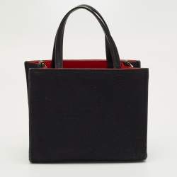 Pre Owned Givenchy Black Canvas Mini Vertical G Tote