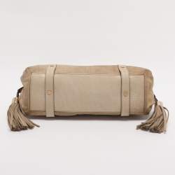 Pre Owned Givenchy Beige Leather Tassel Shoulder Bag