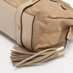 Pre Owned Givenchy Beige Leather Tassel Shoulder Bag